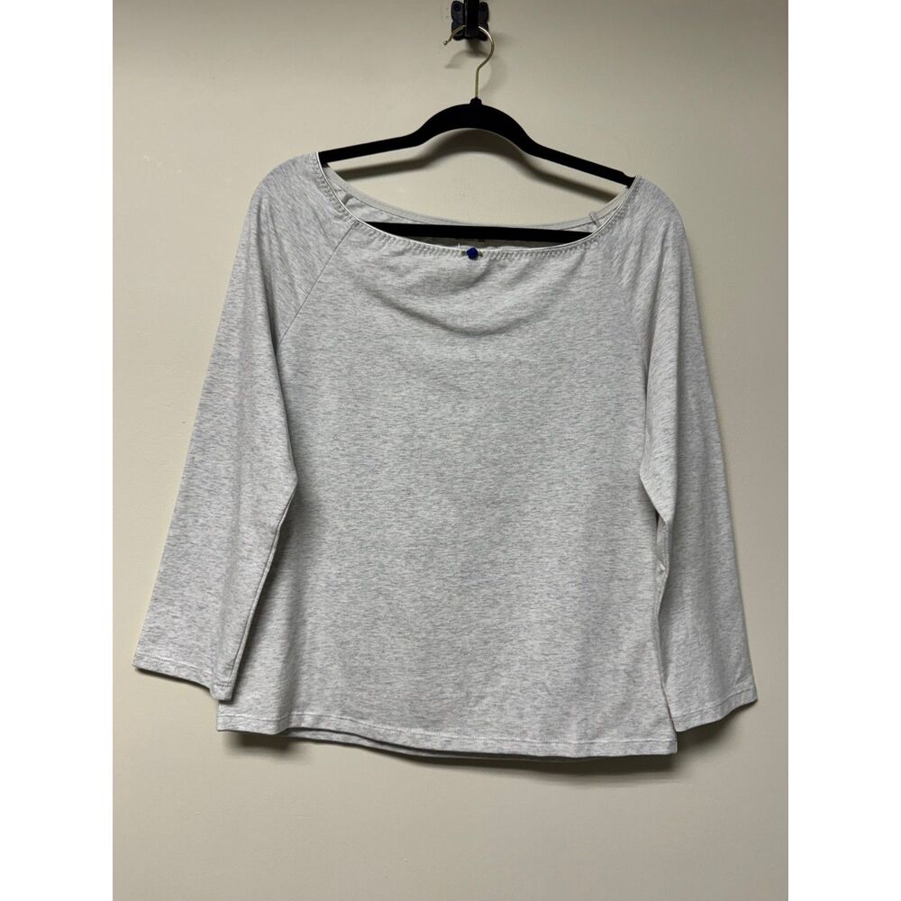 NWT - INTIMATELY FREE PEOPLE Off-the-Shoulder Cotton Top Snow Heather, Sz XL